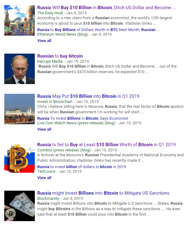 Is Russia's Alleged $10 Billion Bitcoin Investment Fake News?