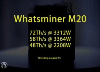 48 THS, 58 THS and 72 THS MicroBT Whatsminer M20 Bitcoin ASIC Miner Up for Pre-Orders