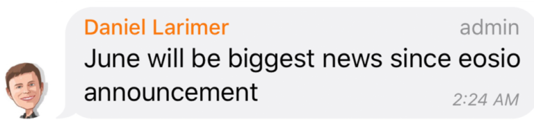 EOS Surges 15% after Dan Larimer's Announcement of Future Announcements