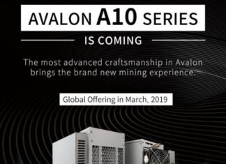 New 31 THS Canaan Avalon A10 Bitcoin ASIC Miner is Coming