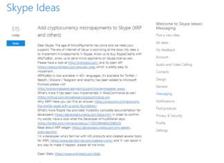 XRP Community Demands Skype to implement XRP Micro-payments
