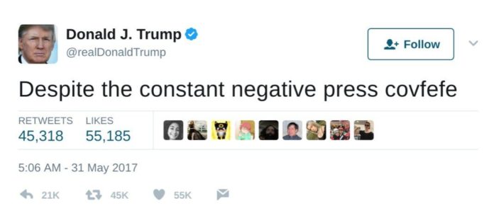 donald trump covfefe tweet