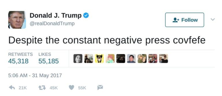 donald trump covfefe tweet