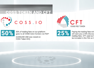 COSS Sweetens the Pot with COSS Fee Token (CFT)