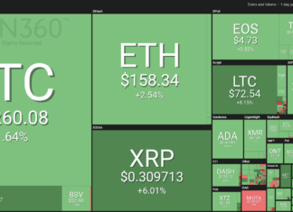 Market visualization from Coin360