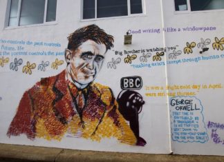 Horrifying Jeremy Corbyn Target Practice Video a Warning to UK Leftists George Orwell mural, Southwold Pier