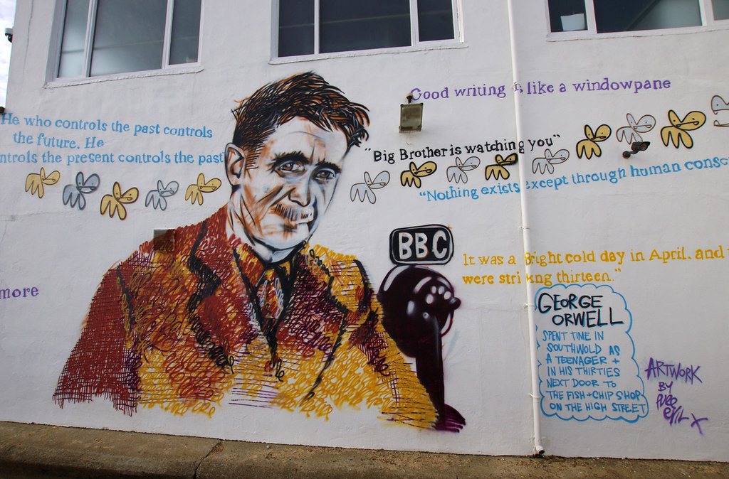George Orwell mural, Southwold Pier