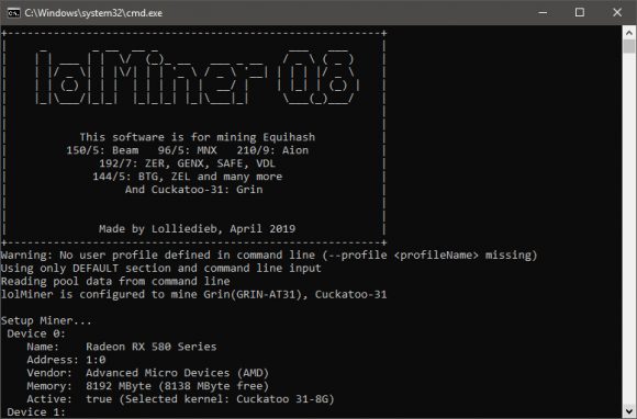 New lolMiner 0.8 OpenCL GPU Miner With Cuckatoo 31 Support