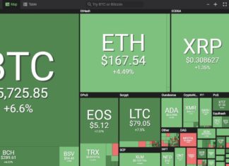 Market visualization from Coin360
