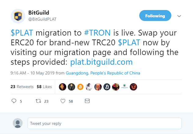 DLT Gaming Company BitGuild Ditches Ethereum, Chooses Tron Network