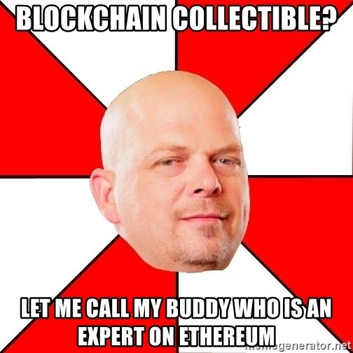 Rick from Pawn Stars will lose business as blockchain collectibles grow in popularity.