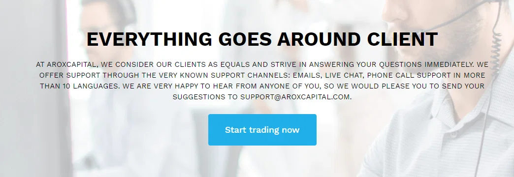 Arox Capital customer service