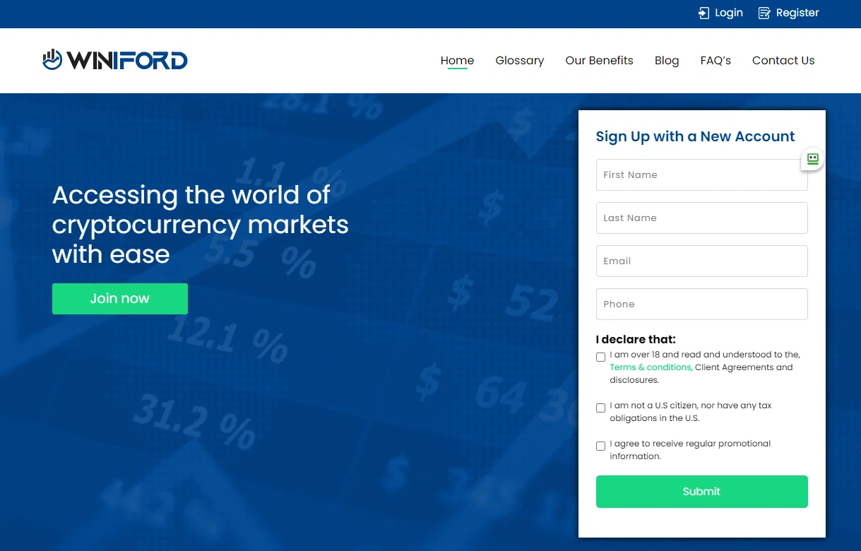 trade crypto with Winiford