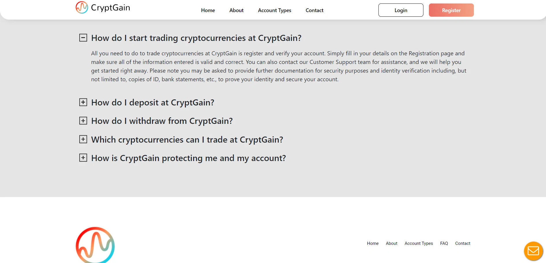 Cryptgain FAQ