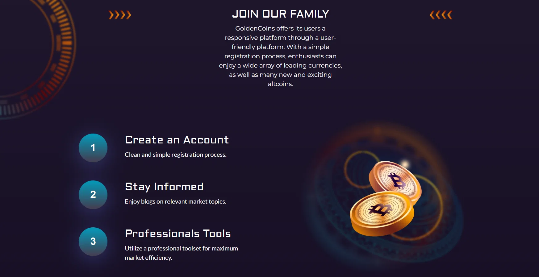 GoldenCoins accounts