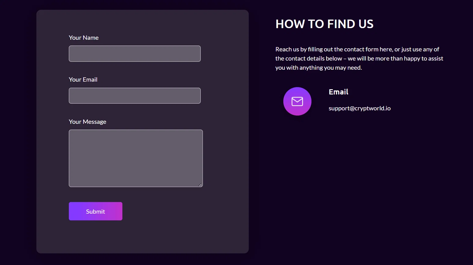 CryptWorld account