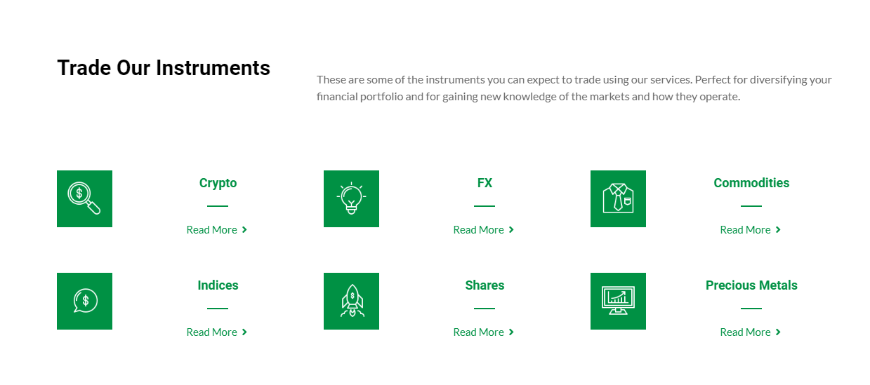 Universy Invest trading products