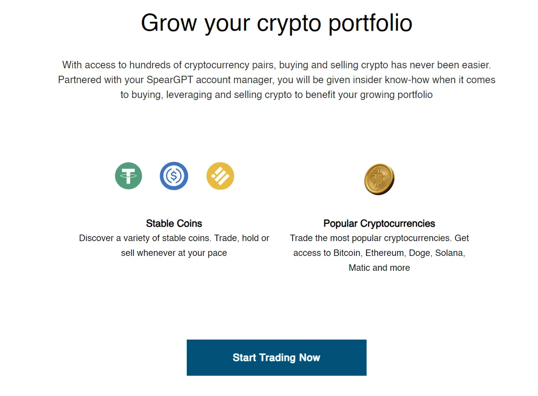 Trading crypto with SpearGPT